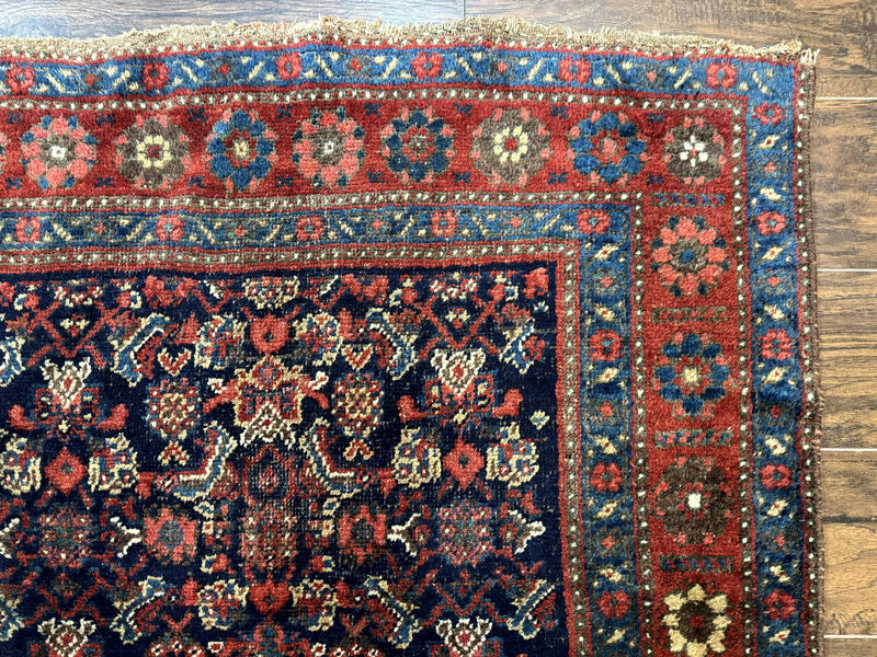 Antique Persian Tribal Rug 4x6, Kurdish Rug by Jewel Rugs