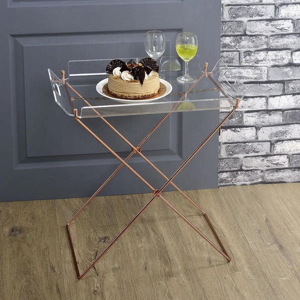 Cercie - Tray Table - Clear Acrylic & Copper
