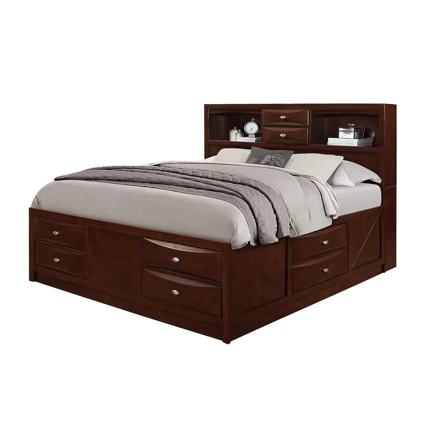 Lucille - Bed With Storage And Bookcase Headboard by Unique Piece Furniture