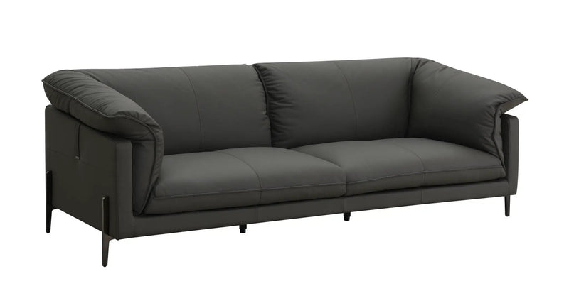 Tadi - Top Grain Leather Sofa - Black by HouseOfZazla