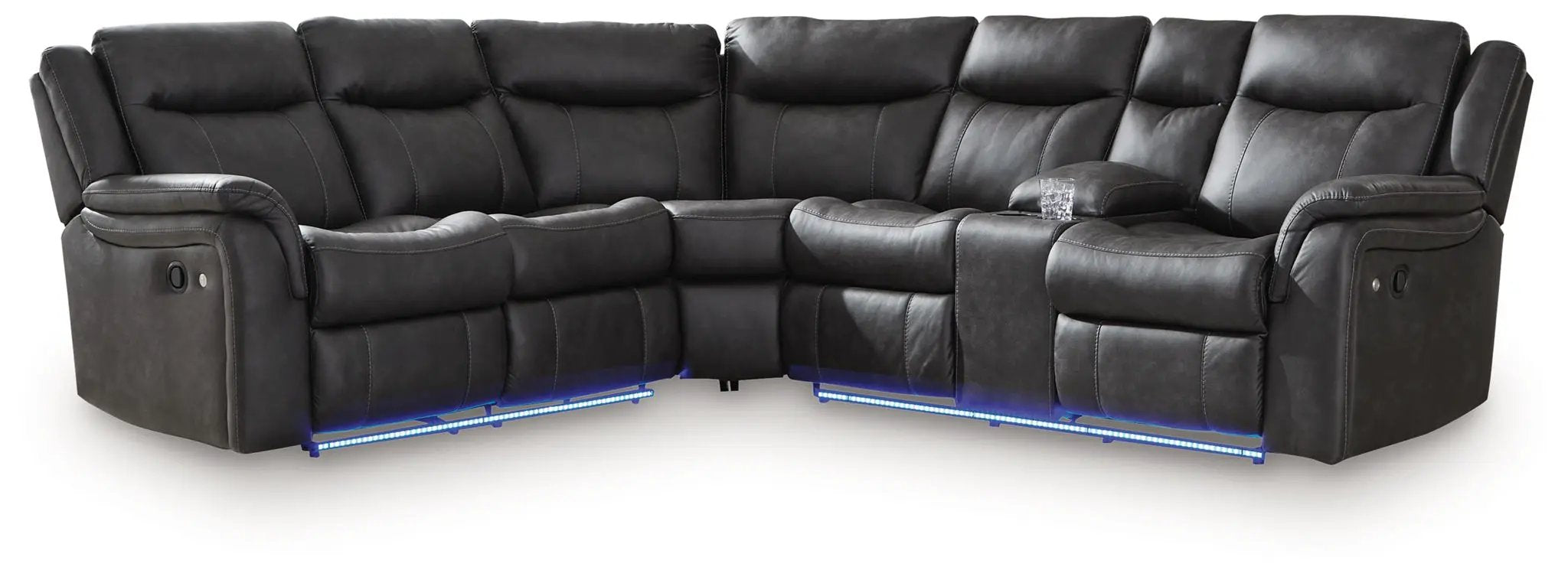 Sultan Meadow - 2-Piece Reclining Sectional - Carbon by Unique Piece Furniture