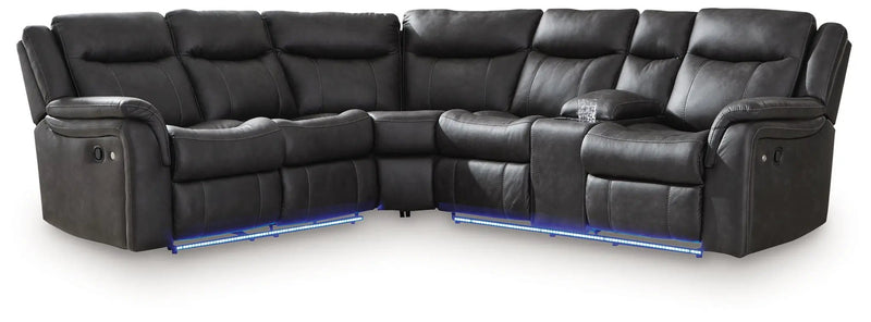 Sultan Meadow - 2-Piece Reclining Sectional - Carbon by Unique Piece Furniture