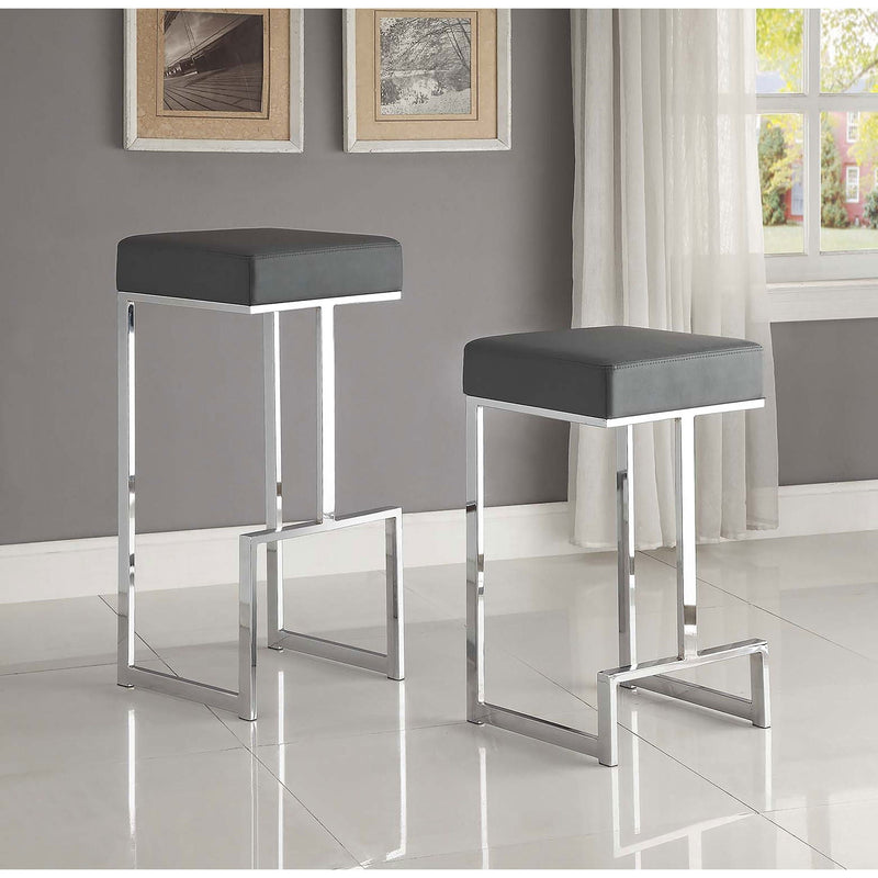 Upholstered Bar Stool With High-Shine Legs by HouseOfZazla