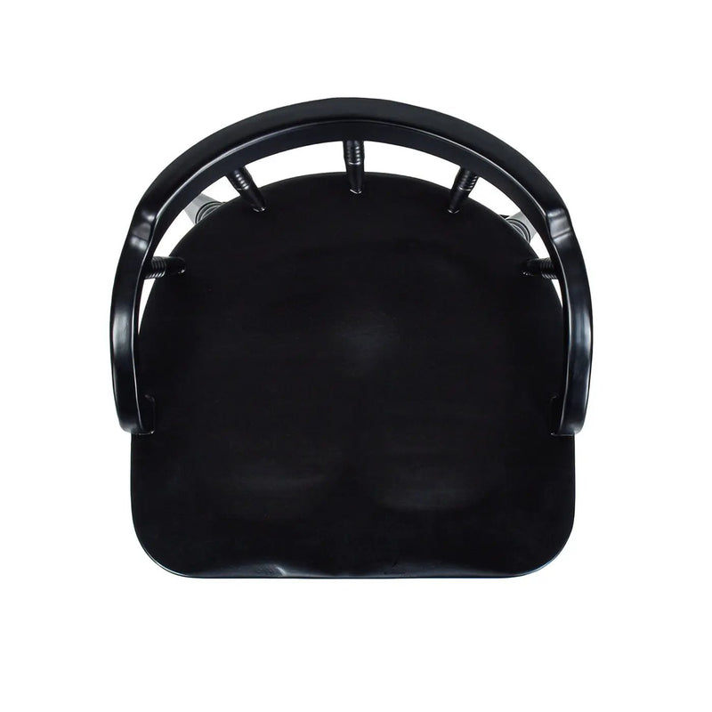 Breda - Turned Bubble Spindle Low Back Counter Stool - Black by HouseOfZazla