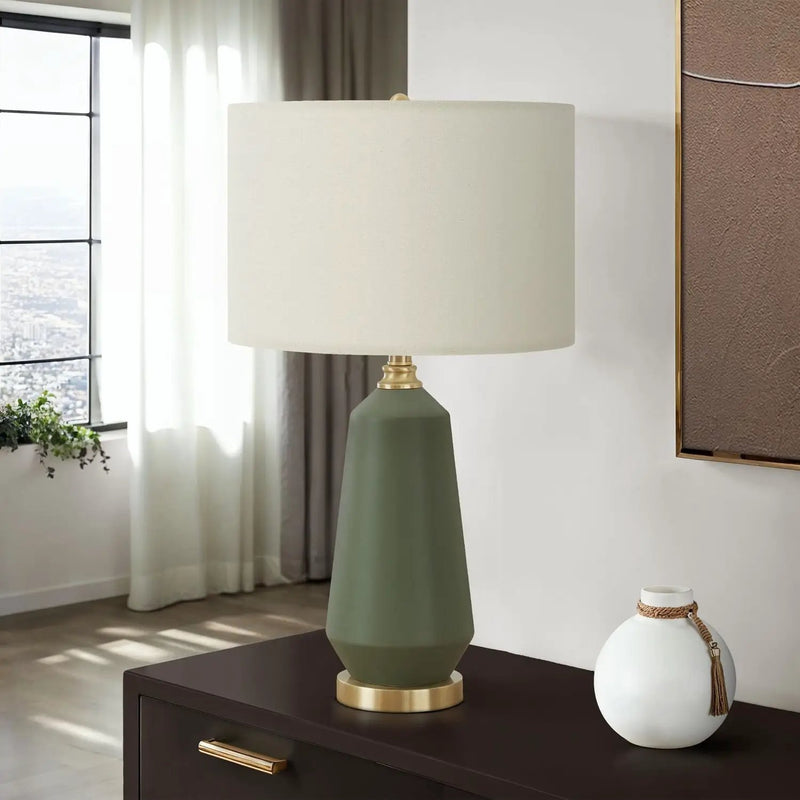 Lighting, Table Lamp, Green Ceramic, Contemporary - Green by Unique Piece Furniture