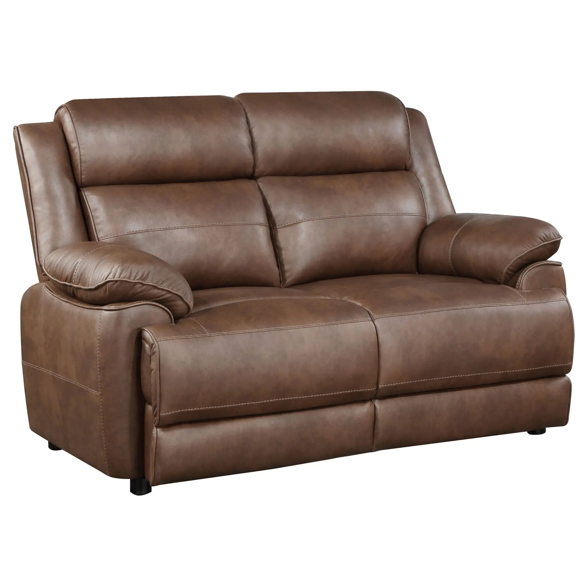 Ellington 3-piece Upholstered Padded Arm Sofa Set Dark Brown by Unique Piece Furniture