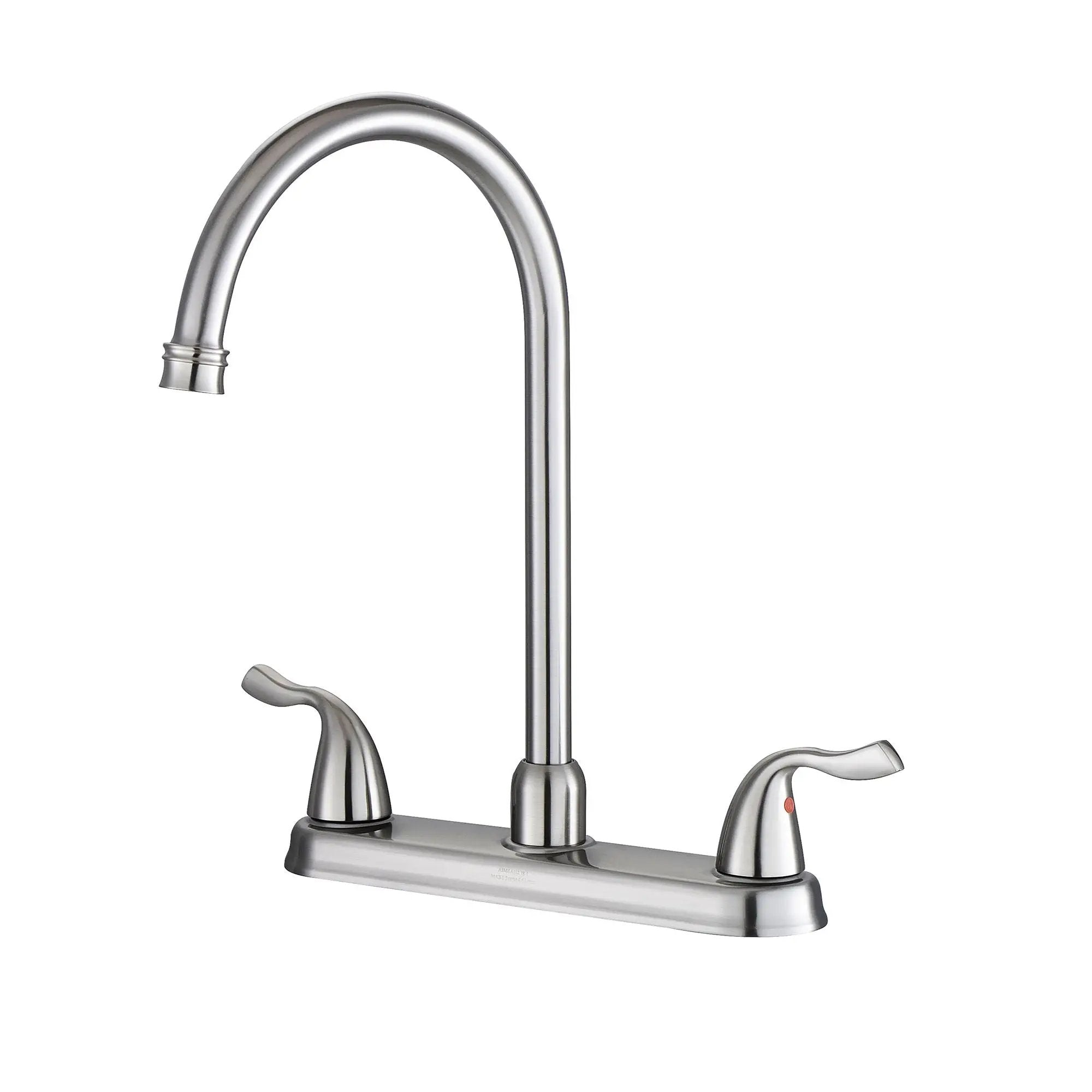 Stainless Steel Kitchen Sink Faucet With 2 Handles, 3 Hole Installation by HouseOfZazla