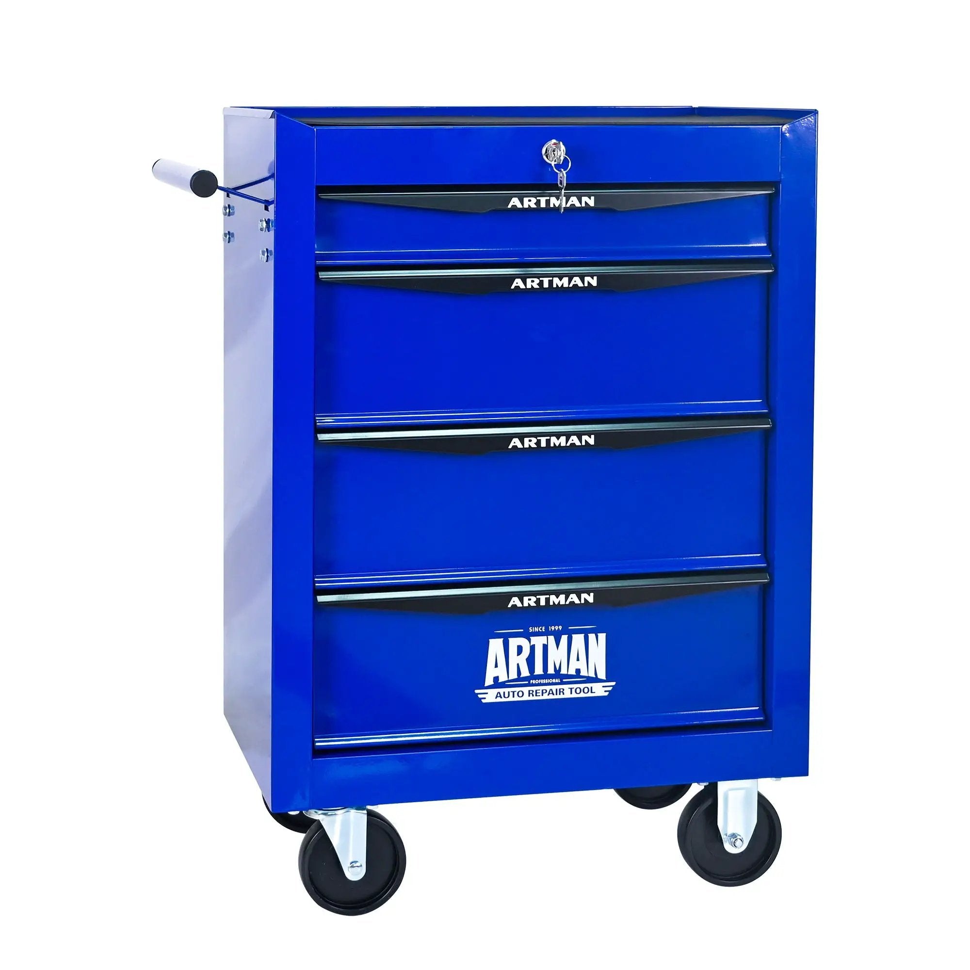 Rolling Metal Tool Chest With Drawers, Steel Storage Cabinet With Ball Bearing Slides by HouseOfZazla