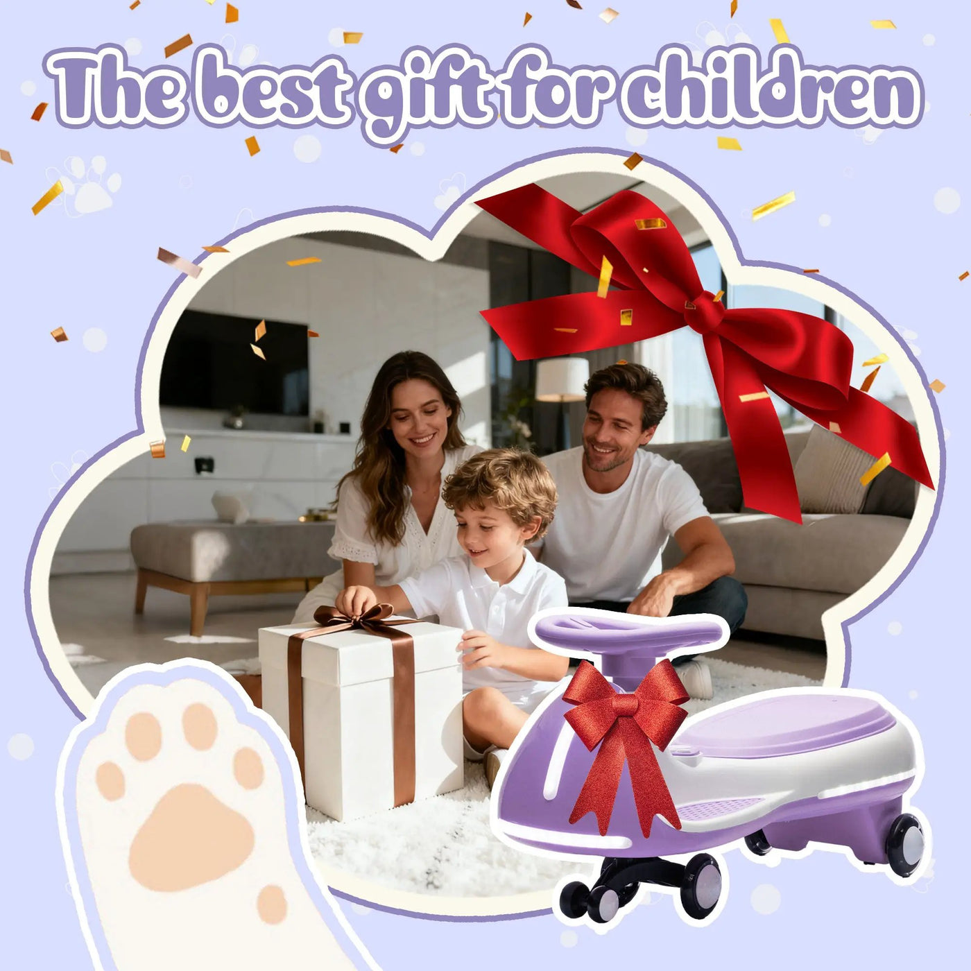 12V Kids Ride-On Electric Wiggle Car with 2-in-1 Smart Design by HouseOfZazla