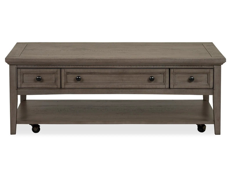 Paxton Place - Rectangular Cocktail Table With Casters - Dovetail Gray by Unique Piece Furniture