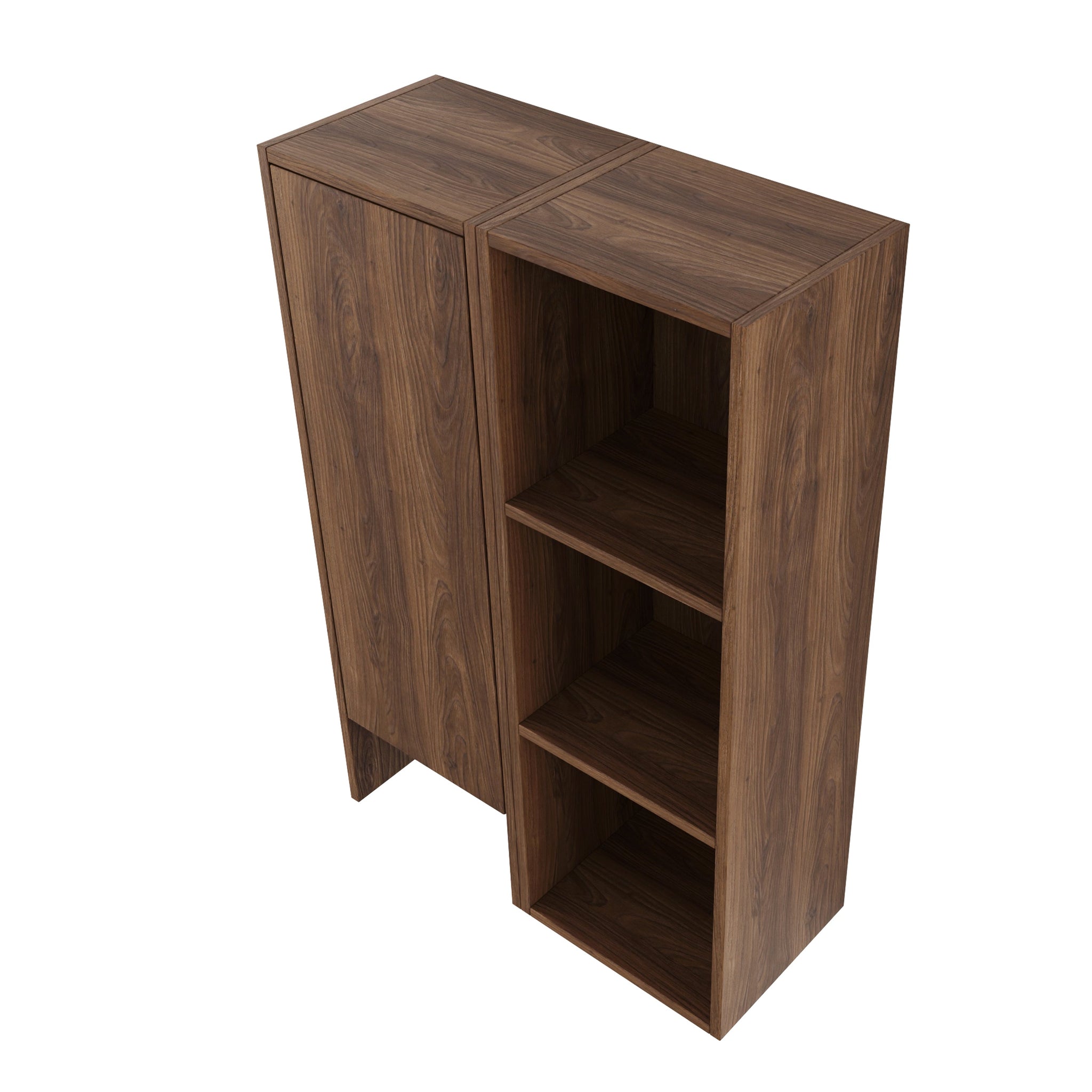 24 Inch Wall-Mounted Side Cabinet and Storage Shelves Combination by HouseOfZazla