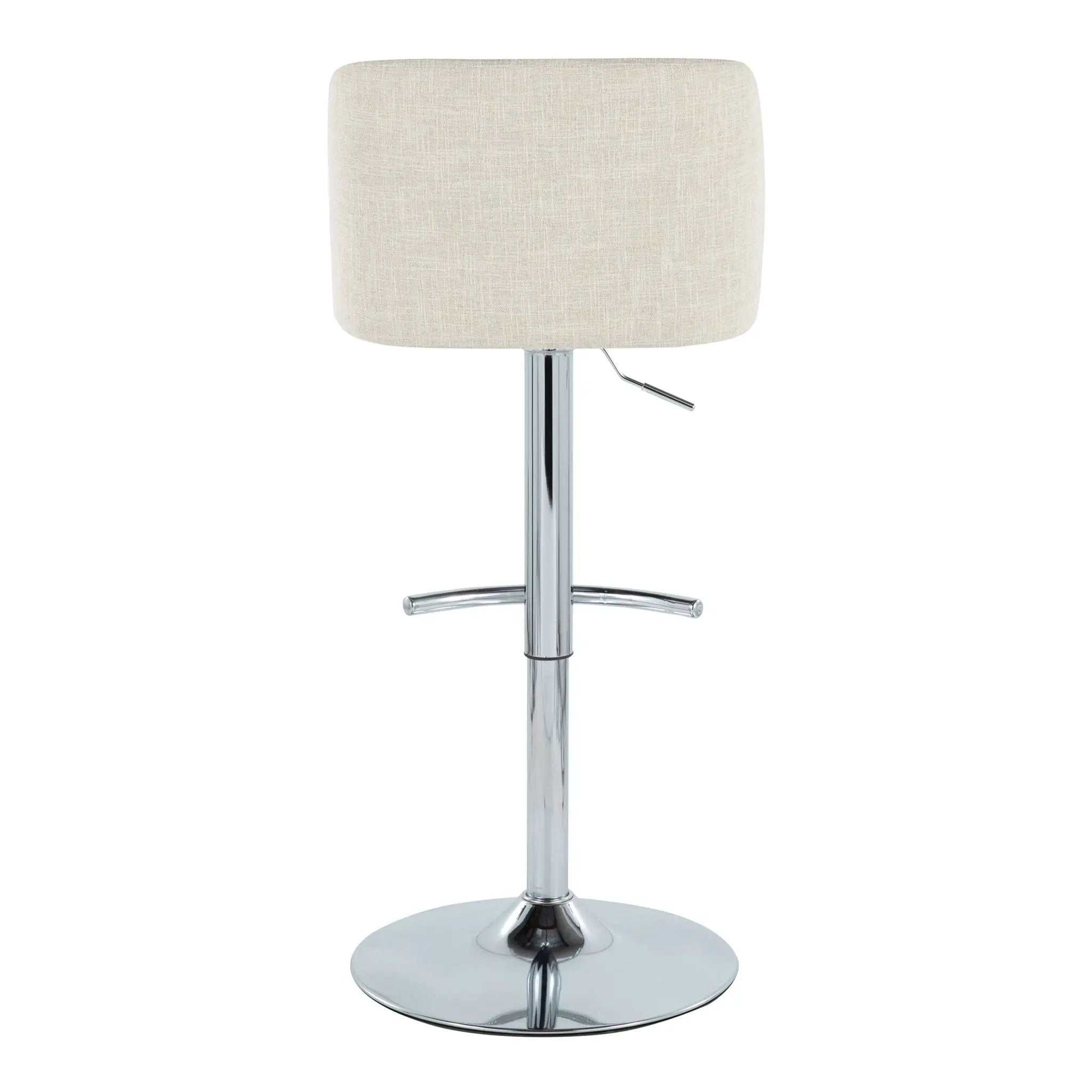 Toriano - Contemporary Adjustable Barstool Swivel With Rounded T Footrest (Set of 2) by Unique Piece Furniture