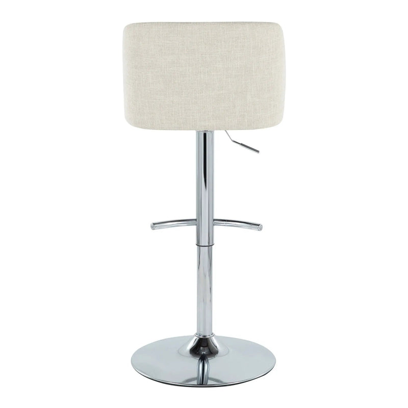 Toriano - Contemporary Adjustable Barstool Swivel With Rounded T Footrest (Set of 2) by Unique Piece Furniture