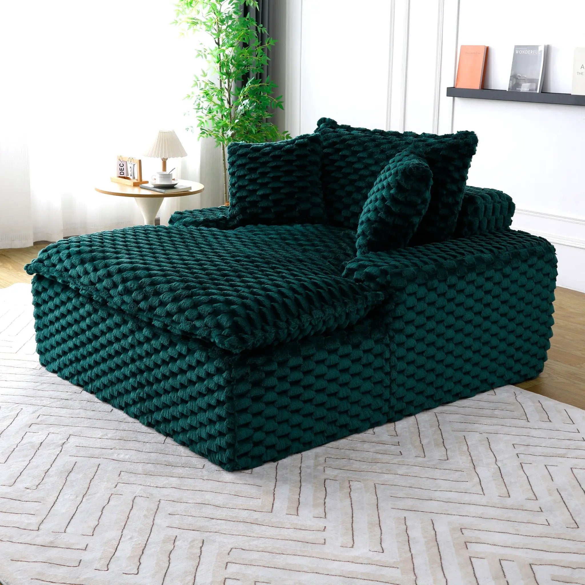 Comfort Bearing Sofa With 2 Pillows And 1 Backrest - Green by HouseOfZazla
