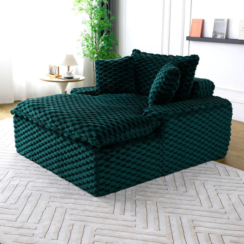 Comfort Bearing Sofa With 2 Pillows And 1 Backrest - Green by HouseOfZazla