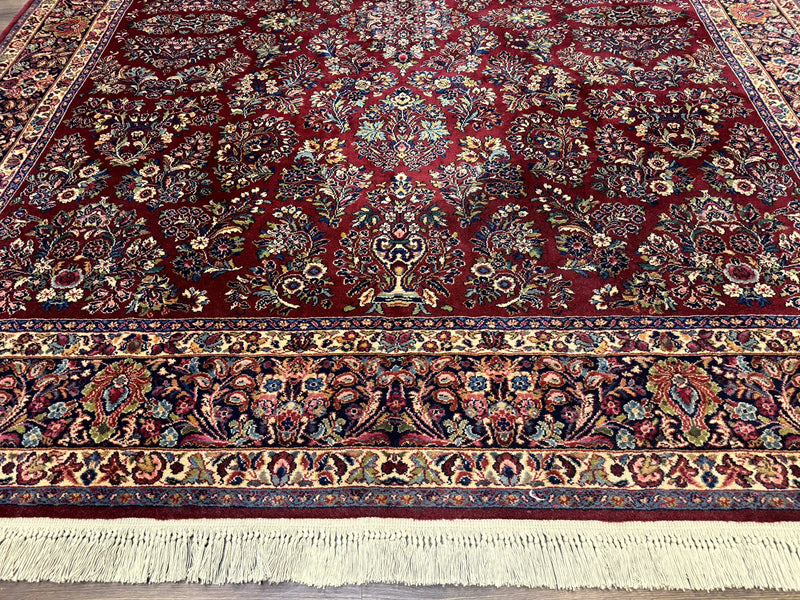 10x14 Karastan Rug Red Sarouk #785, Wool Original 700 Series by Jewel Rugs