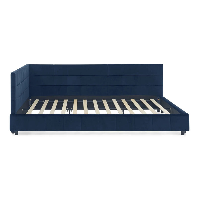 Mid-Century Storage Upholstered Tufted Bed Frame With Backrest And Armrests by Unique Piece Furniture