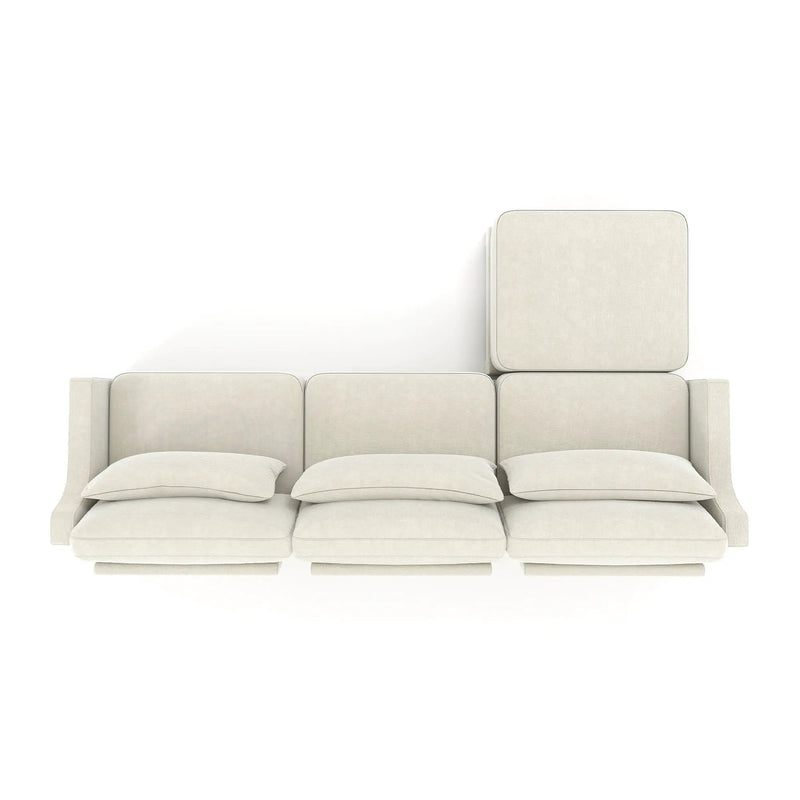 Stylish Sofa With Ottoman And Lumbar Pillows, Ergonomic Design by HouseOfZazla