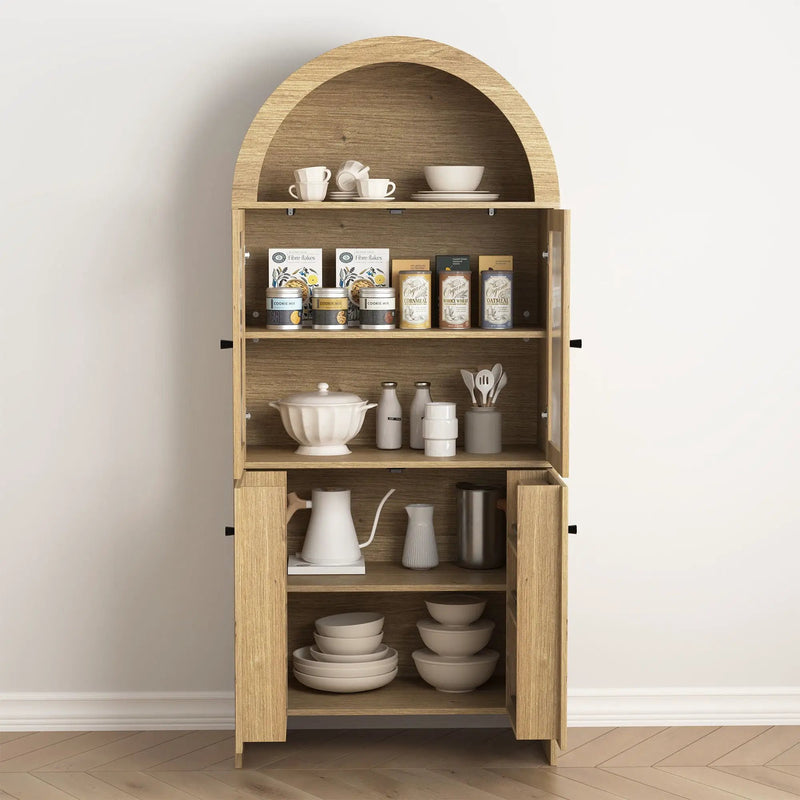 Modern Tech Inspired Dome Cabinet With LED Lighting by HouseOfZazla