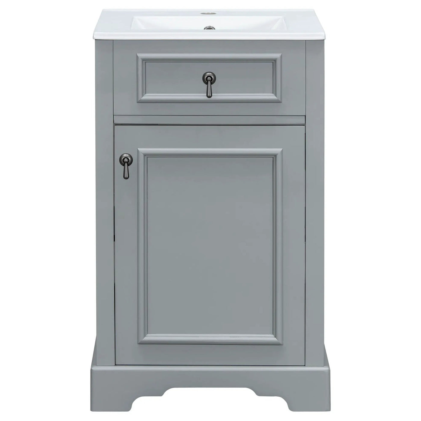 Elegant Bathroom Vanity With Ceramic Sink, Soft Close Door, Adjustable Shelf by Unique Piece Furniture