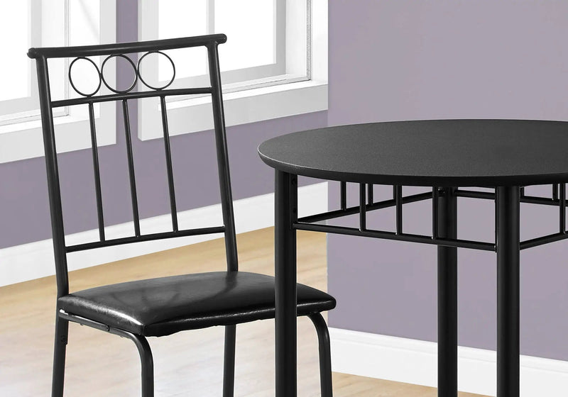 3 Pieces Dining Table Set, Small, Round, Contemporary & Modern by Unique Piece Furniture