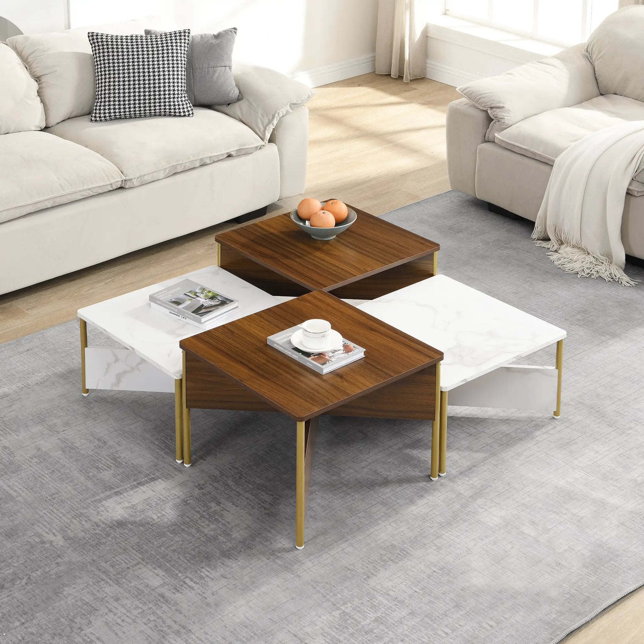 Modern Nesting Coffee Tables Set of 4 by HouseOfZazla