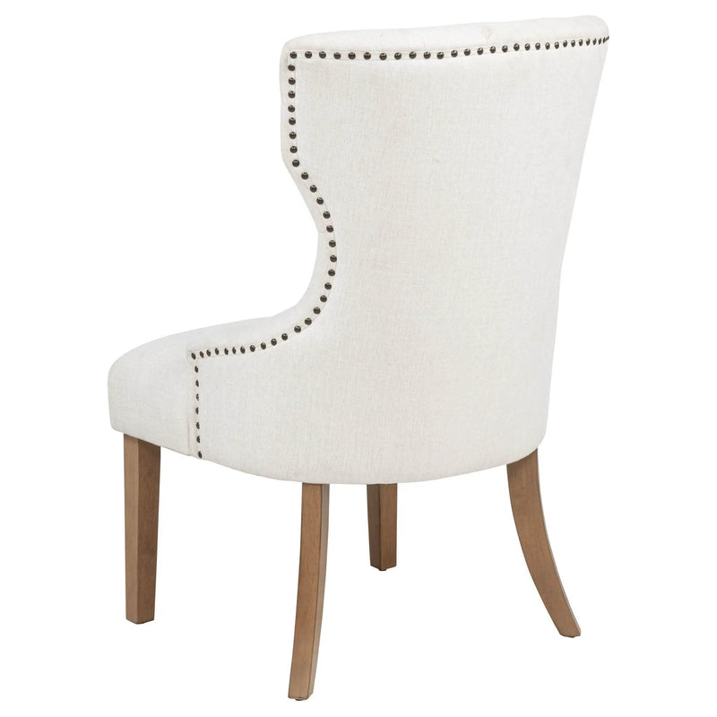 Baney Fabric Upholstered Dining Side Chair Beige and Rustic Honey by Unique Piece Furniture