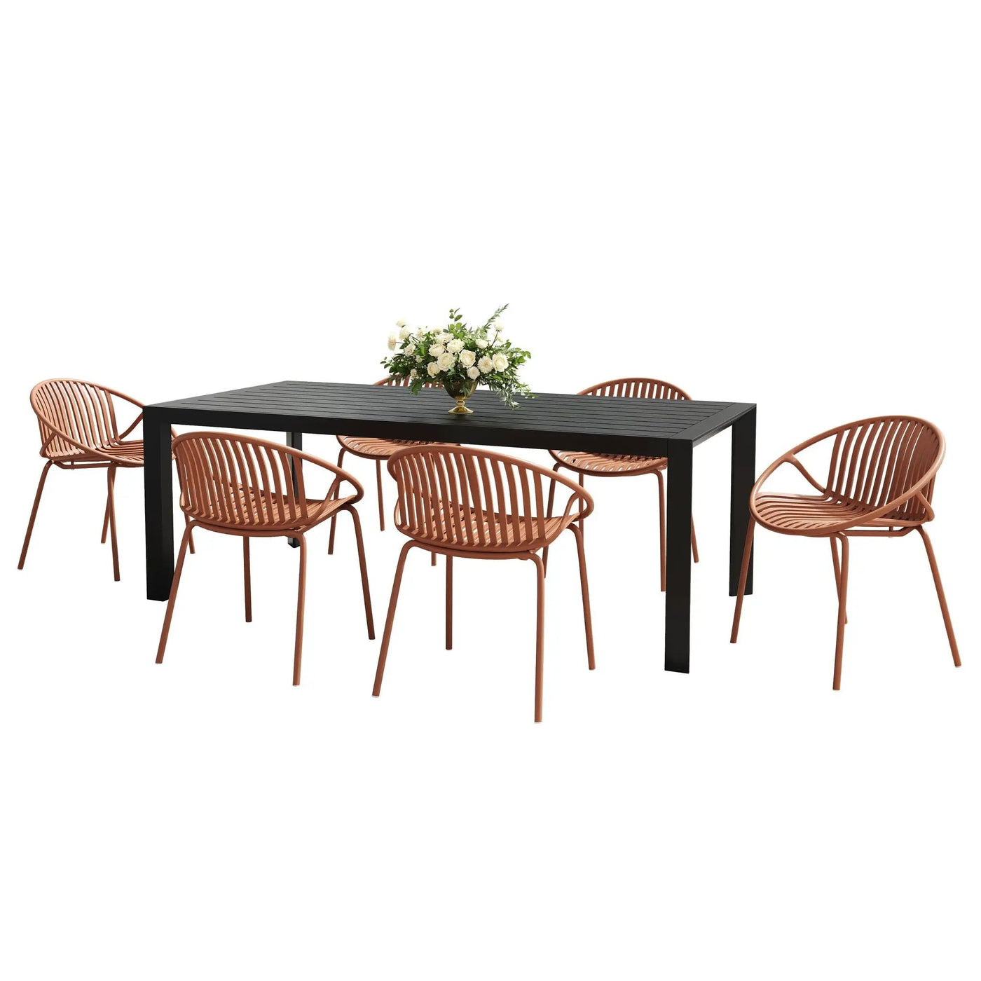 7 Piece Dining Set With Stackable Chairs by HouseOfZazla