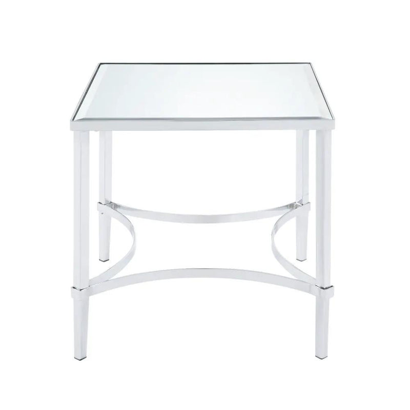 Petunia - End Table - Mirrored & Chrome by Unique Piece Furniture
