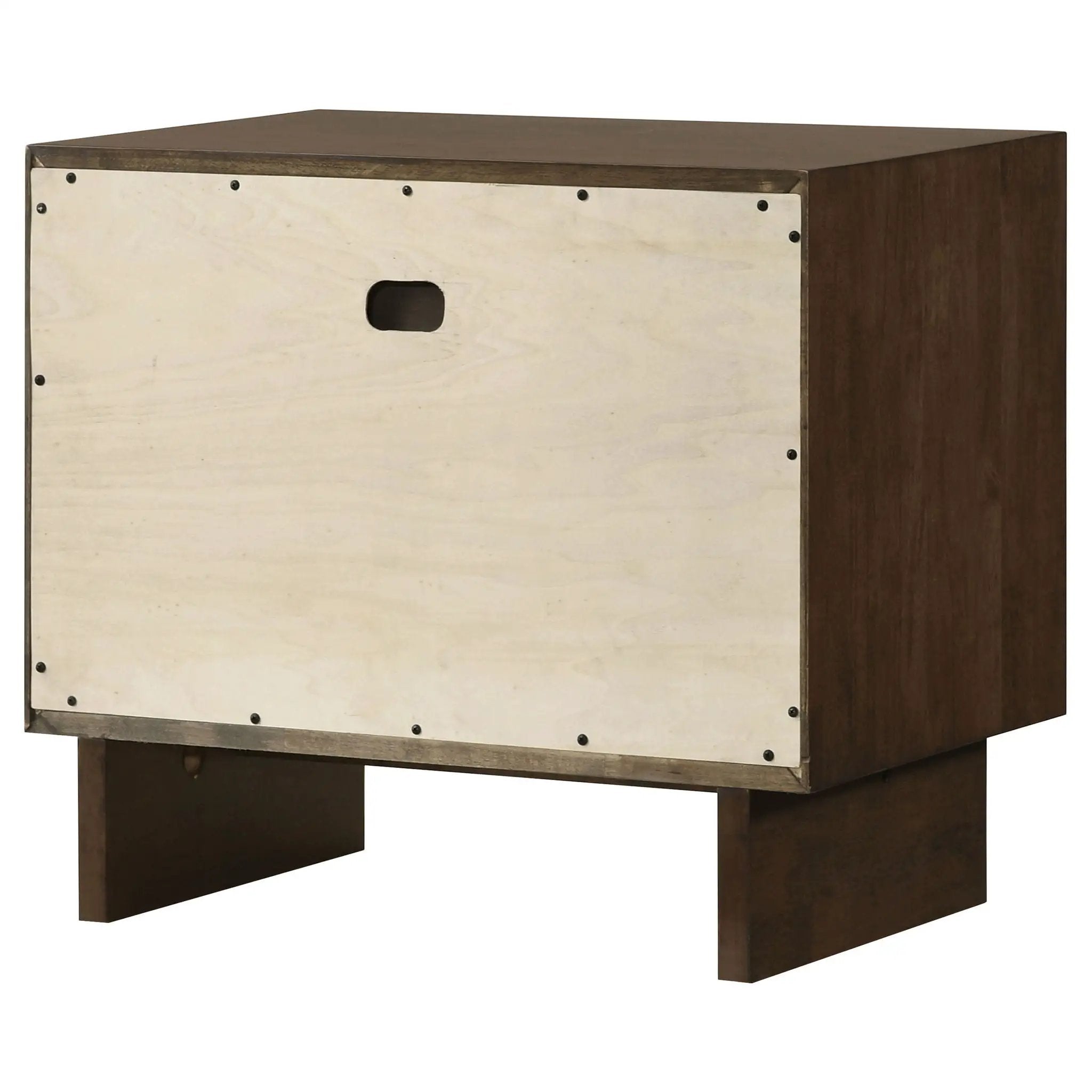 Hemlock - 2 Drawer Nightstand Bedside Table - Brown by HouseOfZazla
