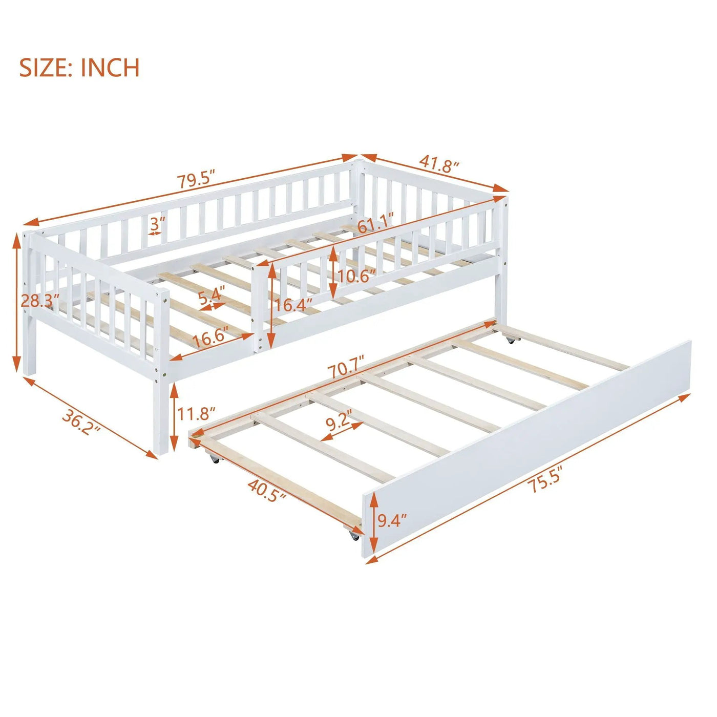 Multi Functional Wooden Daybed Bed by HouseOfZazla