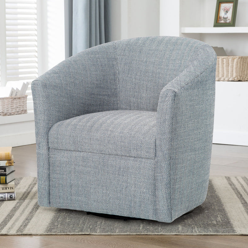 Lainey - Swivel Barrel Chair With 360 Degree Rotation by HouseOfZazla