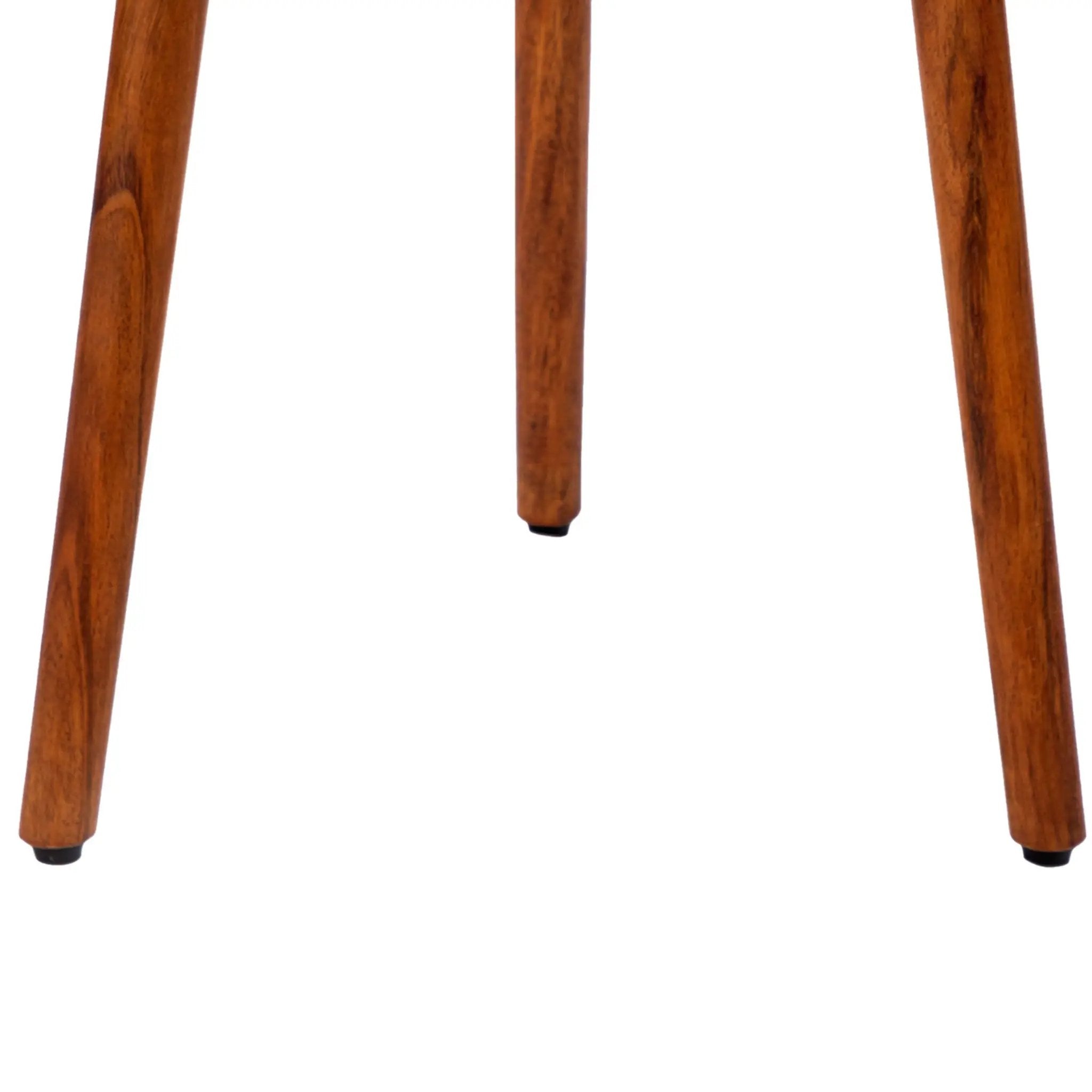 Round Acacia Wood Side Accent Table by BLAKHOM