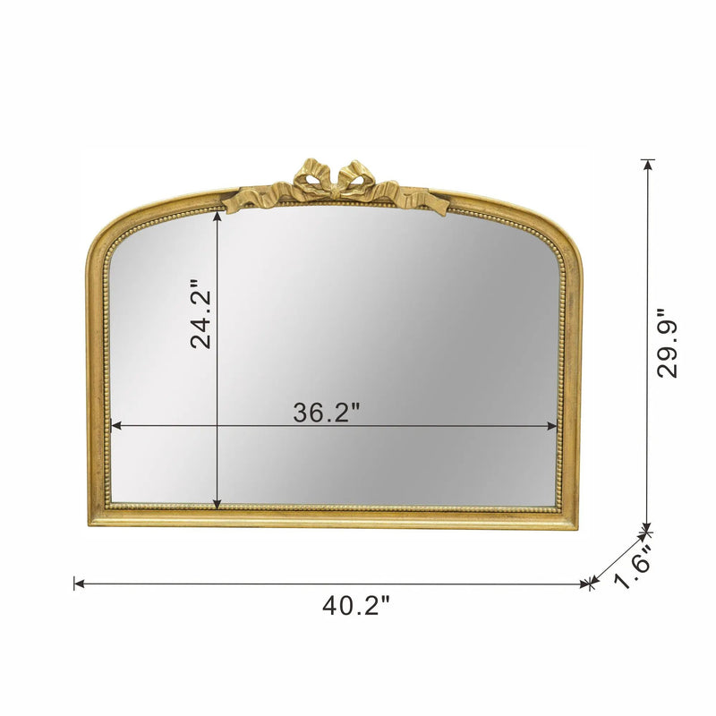 40.2' x 29.9' Baroque Style Gold Arch Mirror by HouseOfZazla