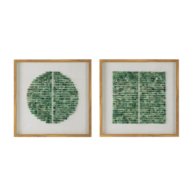 Elos Stone Shadow Boxes Wall Art (Set of 2) - Multicolor by Unique Piece Furniture