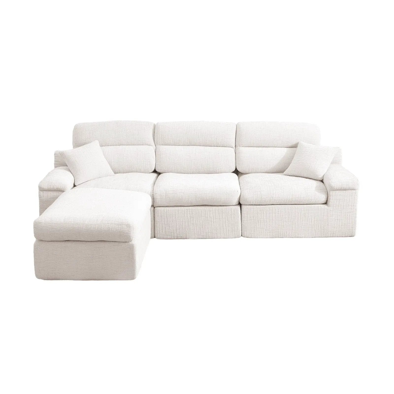 Corner Chaise Sofa With High Backrest by Unique Piece Furniture