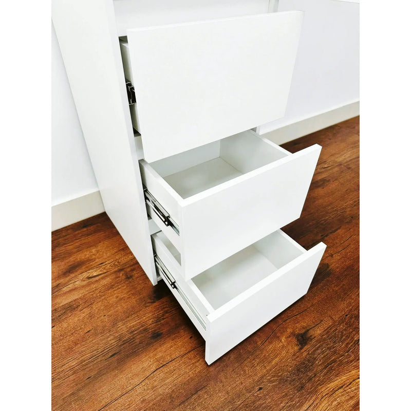 Elise - Slim Modular Closet Cabinet With Drawers - White by HouseOfZazla