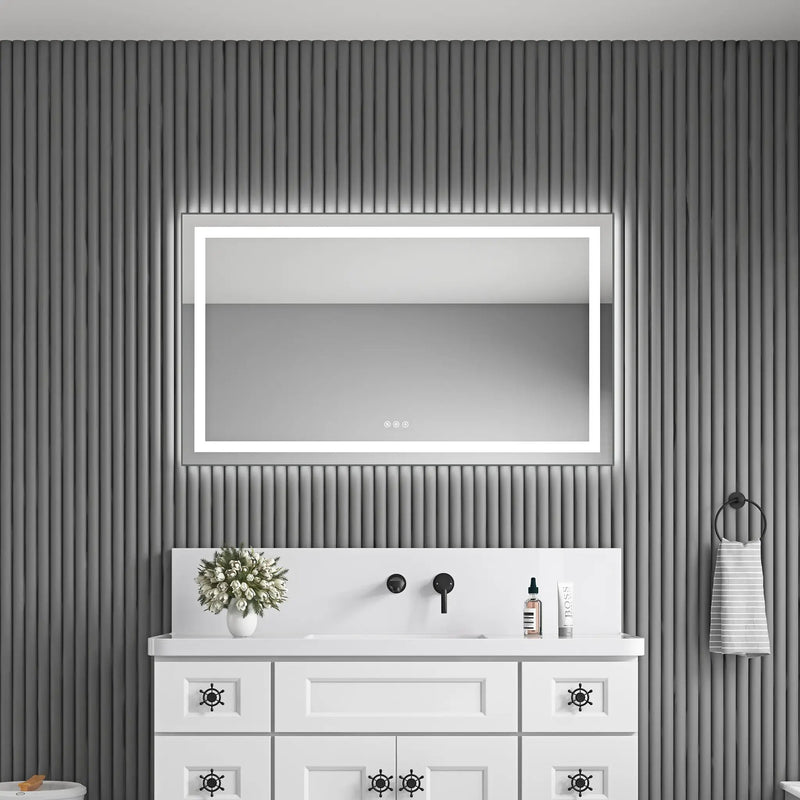 LED Bathroom Mirror with Front and Backlight by HouseOfZazla