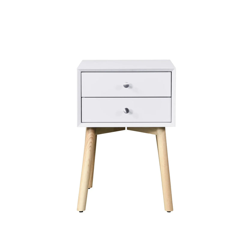 Bedside Table With 2 Drawers Mid-Century Modern Storage Cabinet For Bedroom by HouseOfZazla