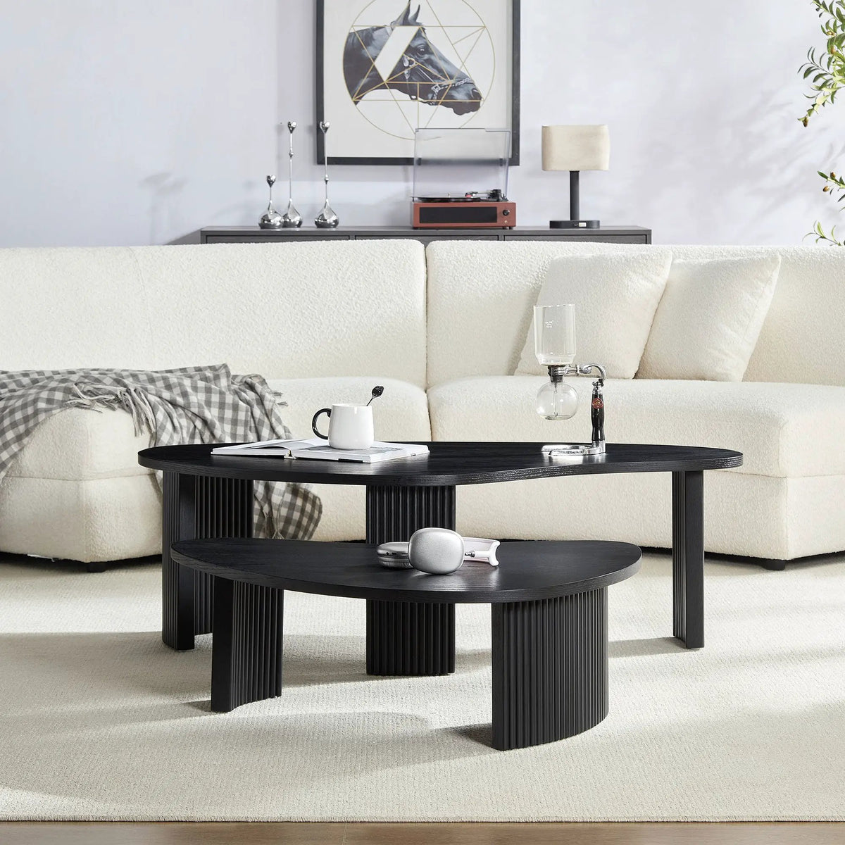 2-Piece Modern Irregular Shape Coffee Table Set by HouseOfZazla