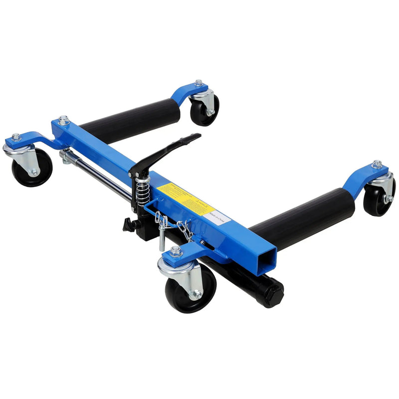 Hydraulic Car Wheel Dolly (Set of 2) With Foot Pedal Lift, 1, 500Lbs Capacity - Black / Blue by HouseOfZazla