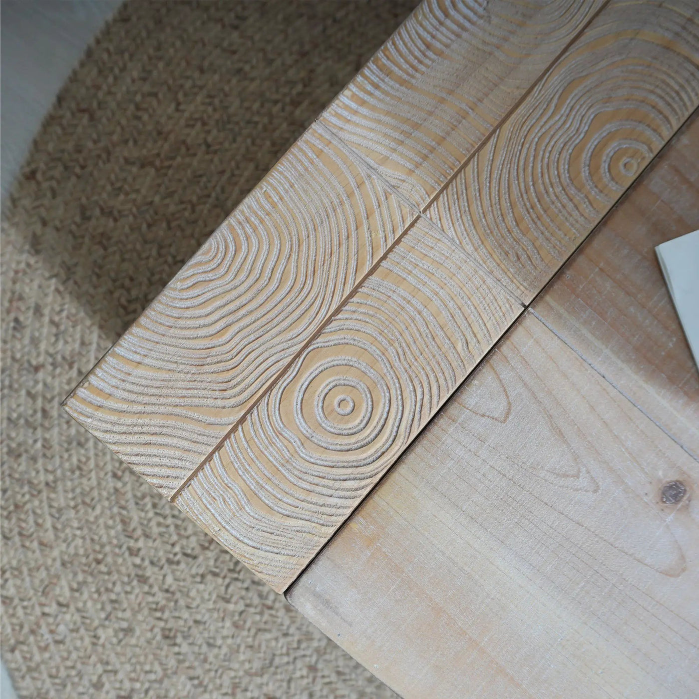Modern Farmhouse Living Room Block Leg Coffee Table by HouseOfZazla