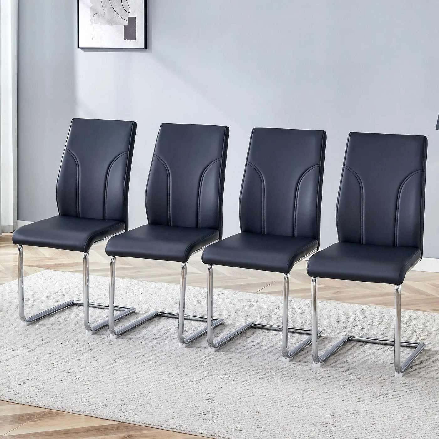 Modern Dining Chairs with High Backrest and Sturdy Legs by HouseOfZazla