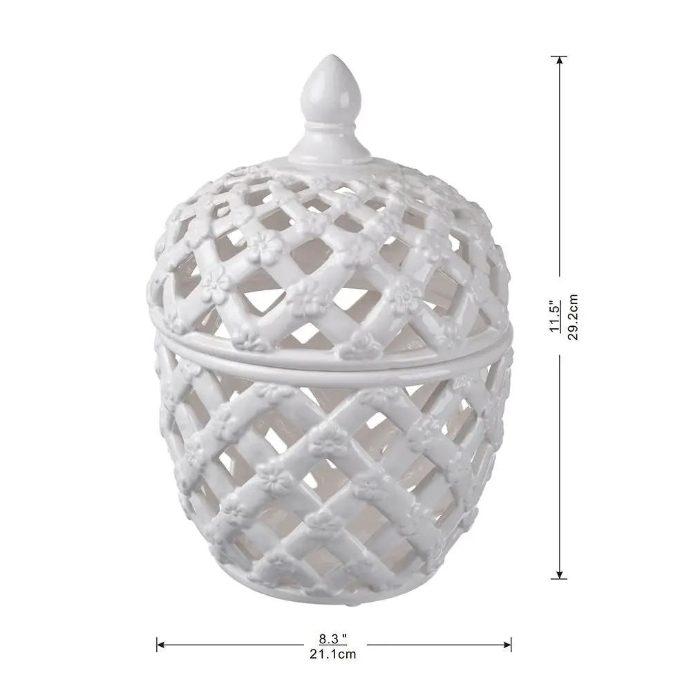Ballas - Bird Lidded Jar - White by Unique Piece Furniture