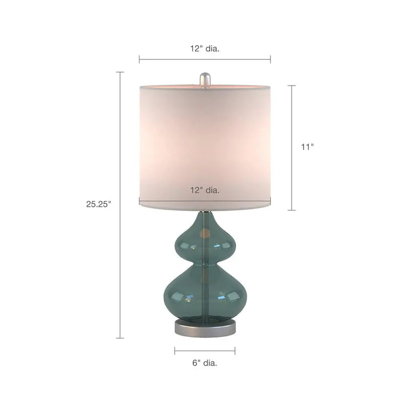 Ellipse Curved Glass Table Lamp, Set of 2 by HouseOfZazla