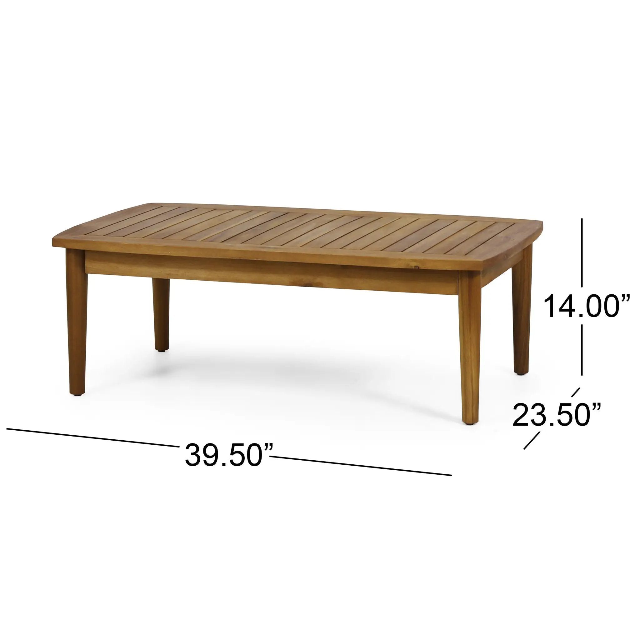 Willowbrook Teak Brown 4-Piece Wood Outdoor Patio Conversation Seating Set by HouseOfZazla