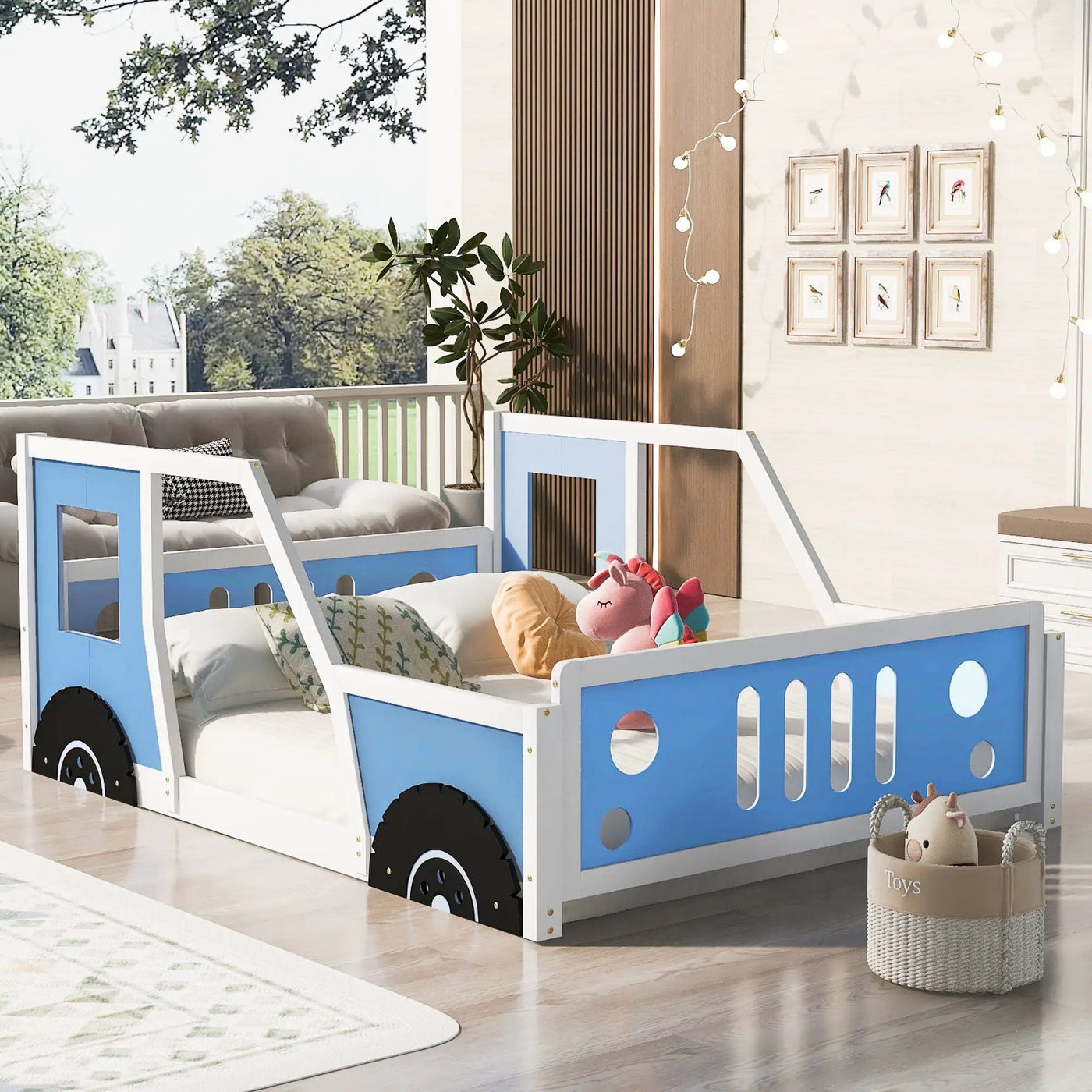 Classic Car Shaped Platform Bed With Wheels by HouseOfZazla