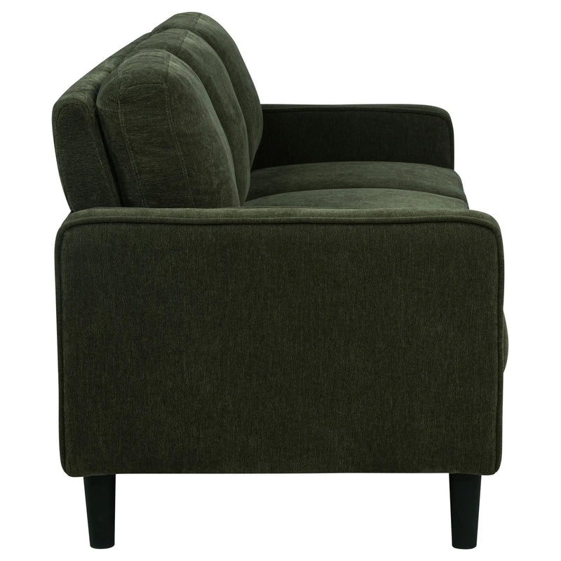 Ruth 2-piece Fabric Upholstered Track Arm Sofa Matcha Green by Unique Piece Furniture