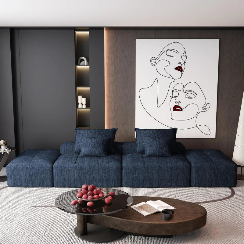 Modern Oversized DIY Combination Modular Sectional Sofa With Pillows by HouseOfZazla
