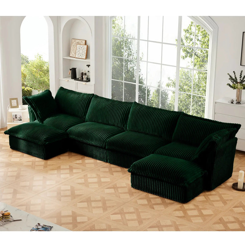 Slipcovered U Shape Sectional Sofa by HouseOfZazla